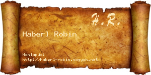Haberl Robin névjegykártya